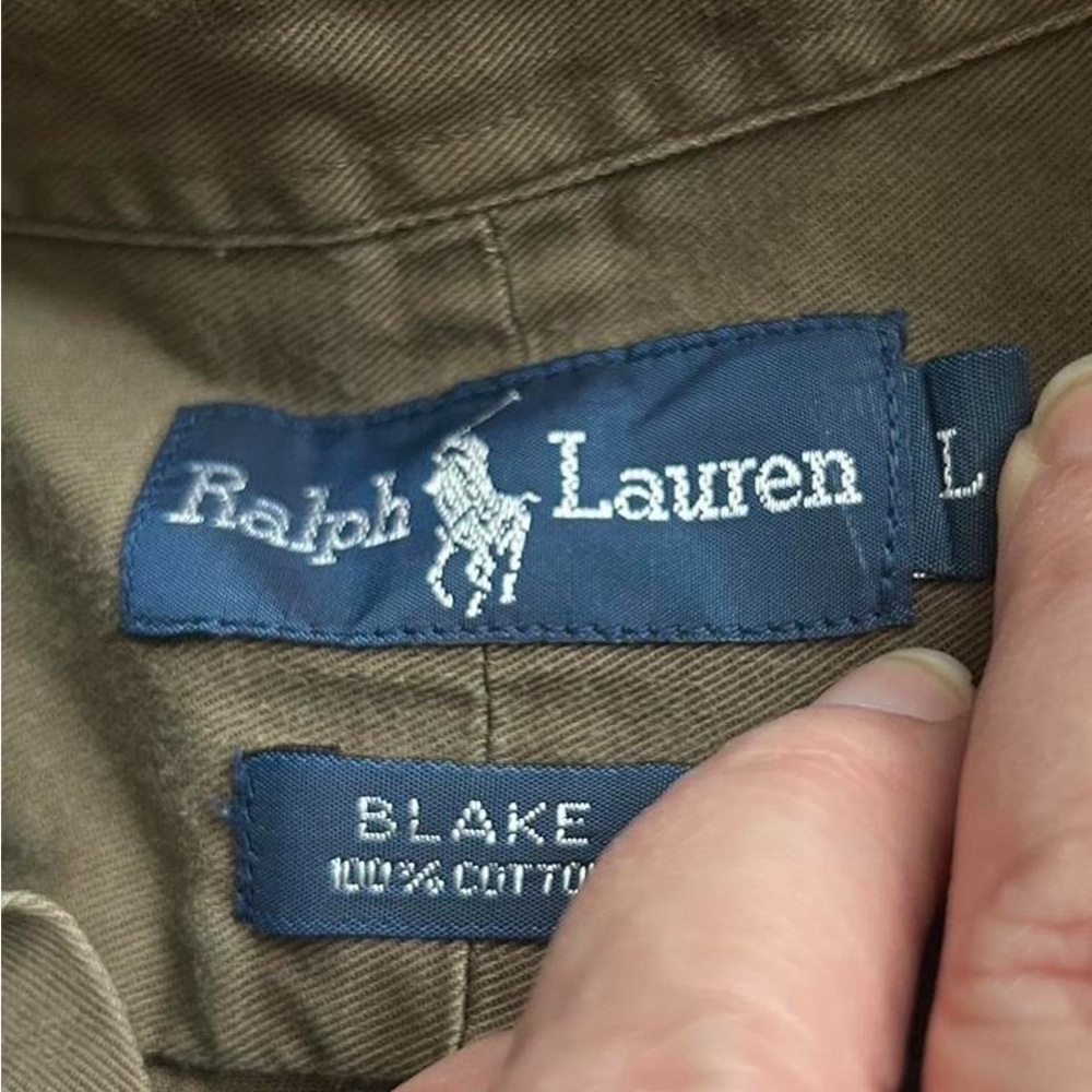 Ralph Lauren Olive Green short sleeve Camp Shirt. Men’s Size Large. - Picture 4 of 4